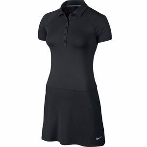Nike Golf Women's MED Tour Performance Black Dri-Fit Dress Tennis Pickleball